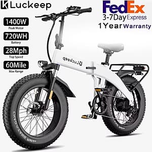 Luckeep X1 Lite 1500W Peak Foldable Electric Bike $469 + Free Shipping
