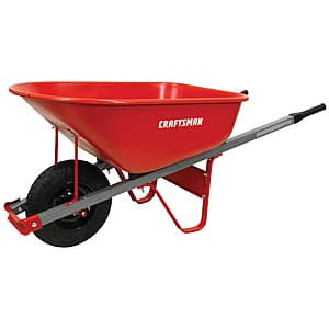 Craftsman 6-cu ft 1-Wheel Steel Push Wheelbarrow (Red) $79 + Free Store Pickup