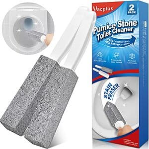 2-Pack Vacplus Pumice Stone Toilet Bowl Cleaner $4.90 w/ Subscribe & Save