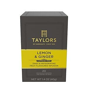 Prime Members: 20-Count Taylors of Harrogate Lemon & Ginger Herbal Tea $1.80 w/ S&S + Free S&H