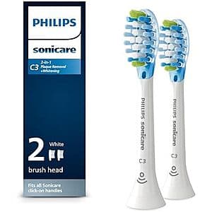 2-Pk Philips Sonicare C3 2-in-1 Plaque Removal + Whitening Brush Heads $14 w/ Subscribe & Save