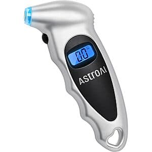 AstroAI 150PSI Digital Tire Pressure w/ Presta Valve Adaptor $2.80