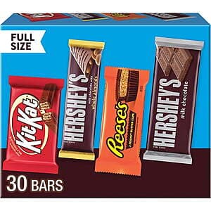 Sam's Club Members: 30-Ct Hershey's Milk Chocolate Full-Size Candy Bars $22.80 + Free Pickup