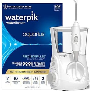 Prime: Waterpik Aquarius Water Flosser w/ 10 Settings, 7 Tips (various) $47.50 + Free S&H