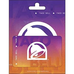 $50 Taco Bell Gift Card + $10 Amazon Promo Credit $50 + Free Shipping