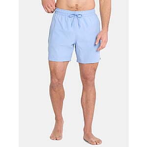 George Men's 6" Inseam Swim Trunks (Chambray Blue, L or 3XL) $2
