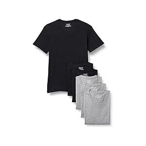 6-Pk Amazon Essentials Men's V-Neck Cotton Undershirts (Various) $10 + Free S&H w/ Prime