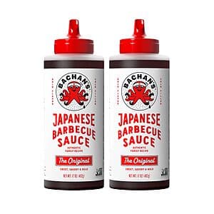 Bachan's Japanese Barbecue Sauce bottle with traditional Japanese branding and labeling, 15.5 oz size.