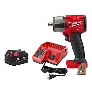 Milwaukee M18 FUEL 18V Brushless 1/2" Impact Wrench F Ring w/ 5.0Ah Starter Kit $199 + Free Shipping