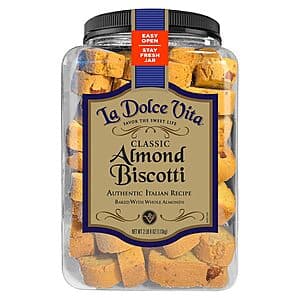 Select Accounts: 40-Oz La Dolce Vita Classic Almond Biscotti Cookies $10.05 w/ S&S