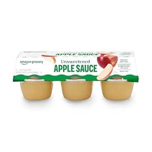 6-Count 4-Oz Happy Belly Apple Sauce (Unsweetened, Apple, or Cinnamon) $1.25