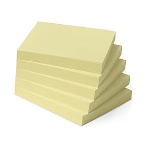 5-Pk 3"x3" Amazon Basics Square Sticky Notes $3 or Less + Free S&H w/ Prime