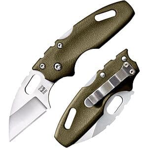 Cold Steel Mini Tuff Lite Knife 2" Sheepsfoot Blade w/ 3" Griv-Ex Handle (Green) $13.75