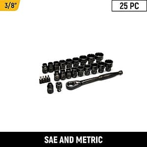 25-Pc GEARWRENCH 3/8" Drive Pass-Thru Ratchet & Socket Set $37 + Free S&H