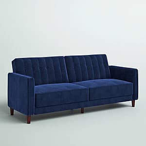 81.5" Mercury Row Perdue Velvet Square Arm Convertible Sofa from $200 + Free S&H
