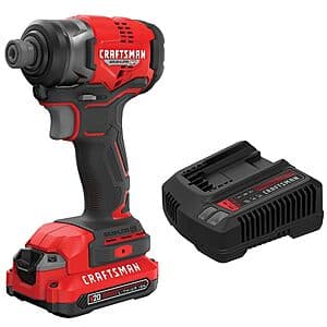 CRAFTSMAN V20 1/4" Cordless Brushless RP Impact Driver Kit w/ Battery & Charger $59 + Free Shipping