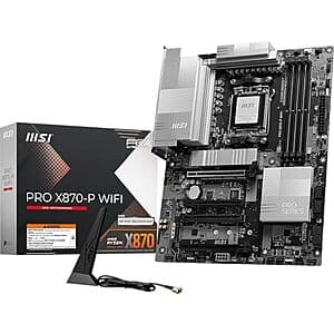 MSI PRO X870-P WIFI V1 ProSeries AM5 ATX Motherboard $160 + Free S&H