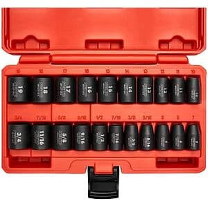 NEIKO 02432A 3/8” Drive SAE and Metric Impact Socket Set $13.75