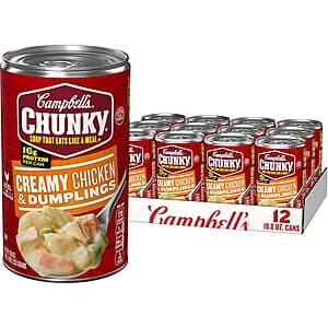 12-Pack 18.8-Oz Campbell's Chunky Soup (Creamy Chicken & Dumplings) $14 & More w/ Subscribe & Save