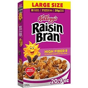 20.9-Oz Kellogg’s Raisin Bran Breakfast Cereal 2 for $6.90 w/ Subscribe & Save
