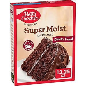 13.25-Oz Betty Crocker Favorites Super Moist Devil's Food Cake Mix $0.90 w/ Subscribe & Save
