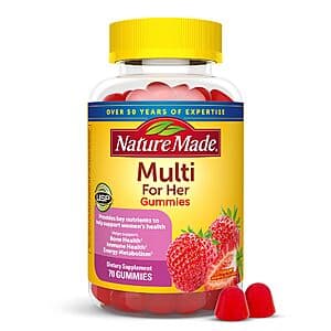 70-Count Nature Made Women's Daily Nutritional Support Multivitamin Gummies $4.75 w/ Subscribe & Save