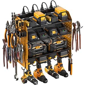CCCEI Modular Pegboard Power Tool Organizer w/ Power Strip & 10' Cord $30 & More