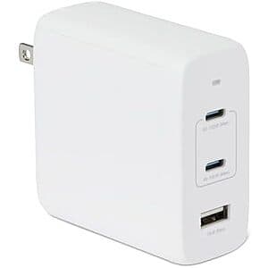 Amazon Basics 120W 3-Port GaN Wall Charger (2x USB-C, 1x USB-A; 2 colors) $17.65 & More
