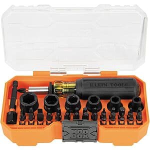 38-Pcs Klein Tools ProFlex SAE S2 Impact Driver Tool Set w/ Modular Case $28