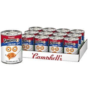 12-Pack 15.8oz SpaghettiOs Canned Pastas (Various Flavors) from $6.75 w/ Subscribe & Save