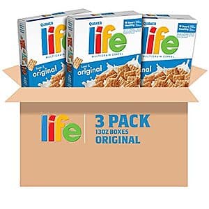 3-pk 13-oz Life Multigrain Breakfast Cereal (Original) $7.10 w/ Subscribe & Save