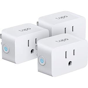 3-Pack TP-Link Tapo Smart Wi-Fi Plug Mini w/ Matter (White) $22 + 25% Back w/ Prime Card