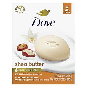 Prime Members: 8-Pk 3.75-Oz Dove Beauty Bar $6.65 w/ S&S + Free S&H