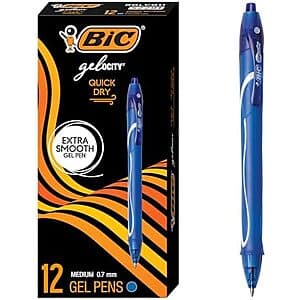 12-Ct BIC Gelocity Quick Dry Gel Pens (0.7 mm, Blue) + 10% Back w/ Prime Card $4.90