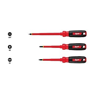 3-Piece Milwaukee 1000-Volt Insulated Screwdriver Set $16.95 + Free Shipping