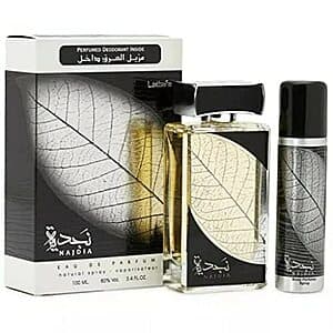 2-Pc Lattafa Men's Perfumes Najdia Set: 3.4-Oz EDP Spray + 1.7-Oz Deodorant Spray $11.65