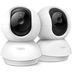 Used/Like New: 2-Pk Tapo C210P2 2K Pan/Tilt Indoor Security Camera $19.30
