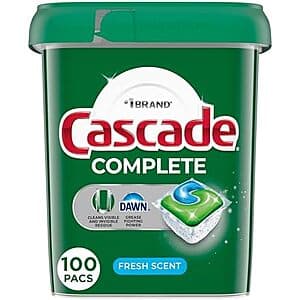 100-Count Cascade Complete Dishwasher Detergent Pods (Fresh) $15.90 w/ Subscribe & Save