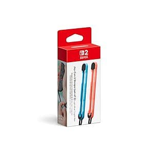 Official Nintendo Joy-Con 2 Straps (Light Blue/Red) $10