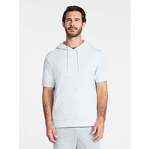 Athletic Works Men's Performance Short Sleeve Hoodie (White Heather) from $5.90