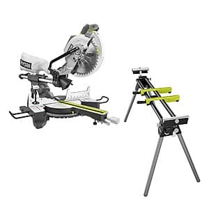 RYOBI 15 Amp 10" Corded Sliding Compound Miter Saw & Miter Saw QUICKSTAND $249 + Free S&H