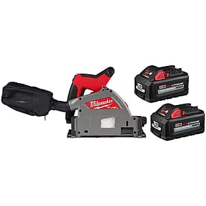 Milwaukee M18 FUEL 18V Brushless 6-1/2" Plunge Cut Track Saw w/ 2x 6.0 Ah Batteries $379 + Free Shipping