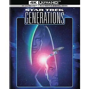 Star Trek VII: Generations (4K UHD + Blu-ray + Digital) $11.55 or Less