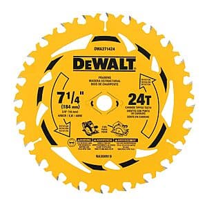 7-1/4" DEWALT Circular Saw Blade $8