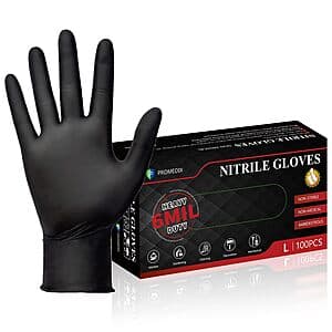 100-ct PROMEDIX P 6-Mil Heavy Duty Latex-Free Non-Sterile Disposable Nitrile Gloves $9.50