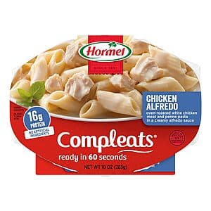 6-Pack 10-Oz HORMEL COMPLEATS Microwave Meal Trays (Chicken Alfredo) $7.85 w/ Subscribe & Save