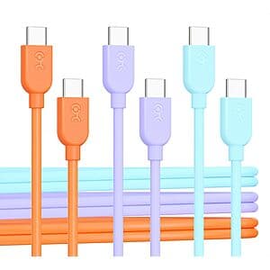 3-Pack 6' Cable Matters USB-C to USB-C 60W Charging Cables $4 & More