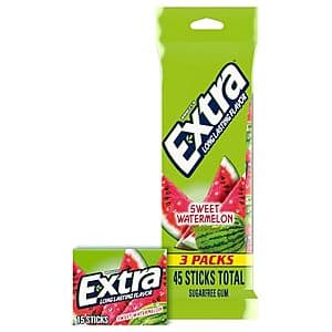 3-Pk 15-Oz Extra Sugar-Free Gum (Sweet Watermelon) $3.35 w/ S&S