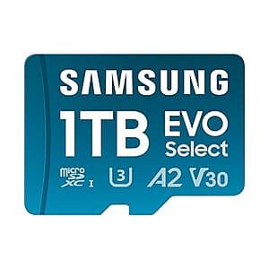 1TB Samsung EVO Select microSDXC Card w/ SD Adapter $70 + Free Shipping