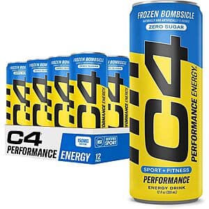 Select Accounts: 12-Pk 12-Oz C4 Performance Energy Drink (Frozen Bombsicle) $10.50 w/ S&S